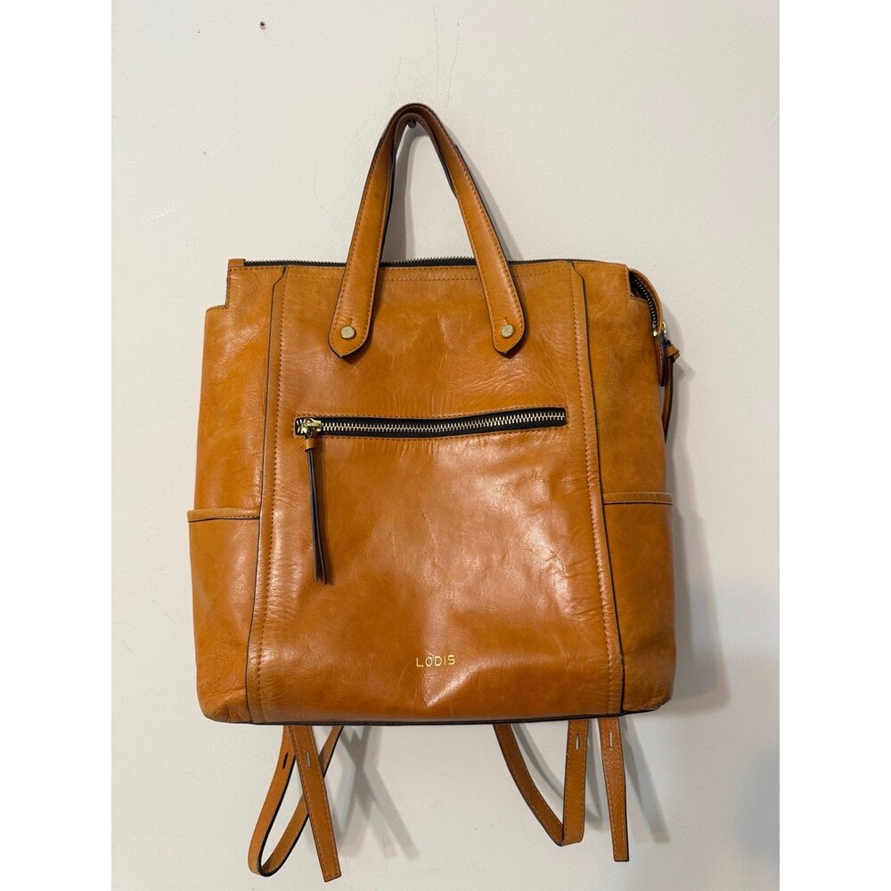 LODIS CATALINA 2.0 LEATHER BACKPACK CARAMEL